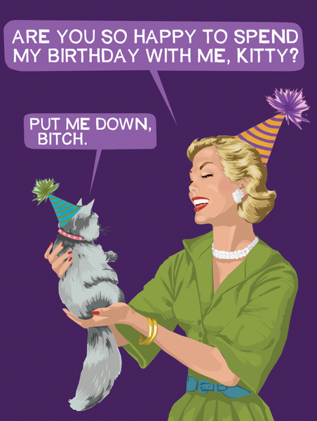 Birthday Kitty! - Greeting Card