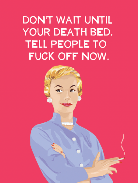 Death Bed - Greeting Card