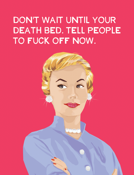 Death Bed - Greeting Card
