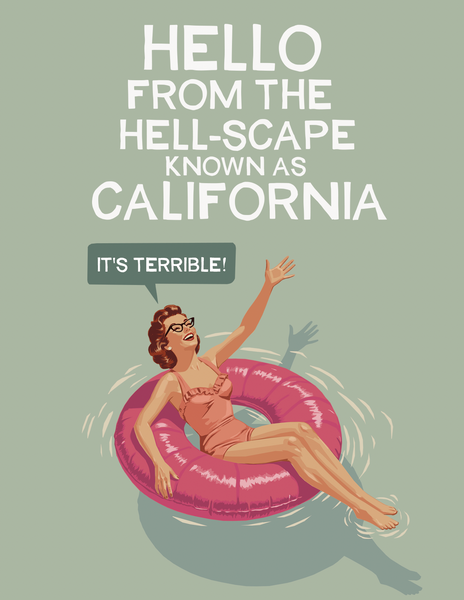 Pro California Card- Greeting Card