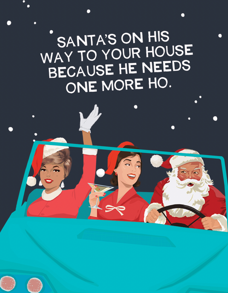 Santa's Hos-Six Pack-Wholesale A2 Greeting Card