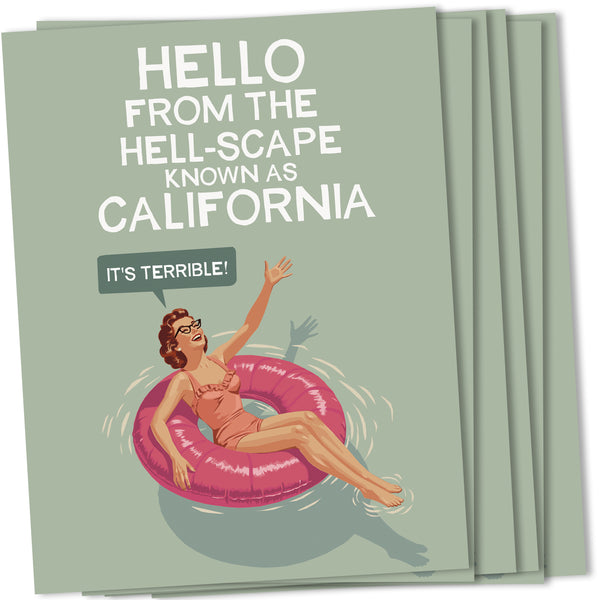 Hello California-Wholesale A2 Greeting Card