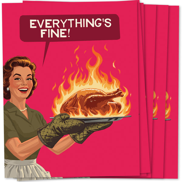 Everything's Fine!-Six Pack-Wholesale A2 Greeting Card