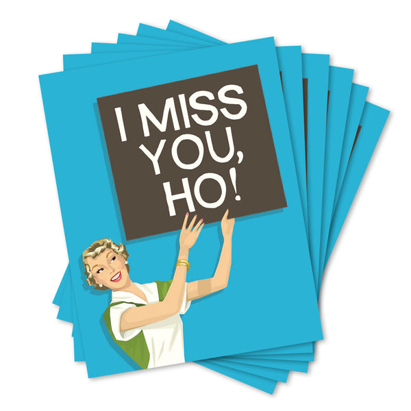 I Miss You Ho-Six Pack-Wholesale A2 Greeting Card